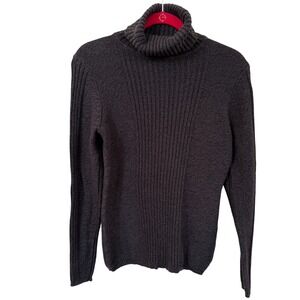 Sundance Cable‎ Knit Turtleneck Sweater Brown Sz M Cozy Fisherman Fall Winter